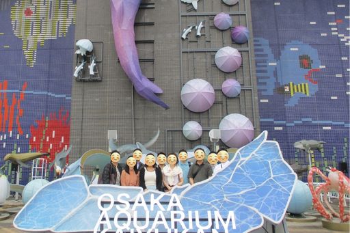 ウェブコン大阪店婚活イベント海遊館＆フレンチランチ参加者記念写真