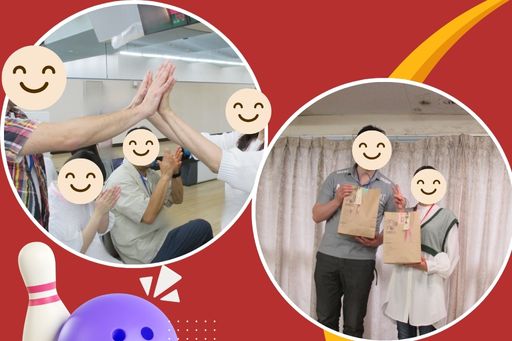ウェブコン高崎店ボウリングイベント、ハイタッチシーン